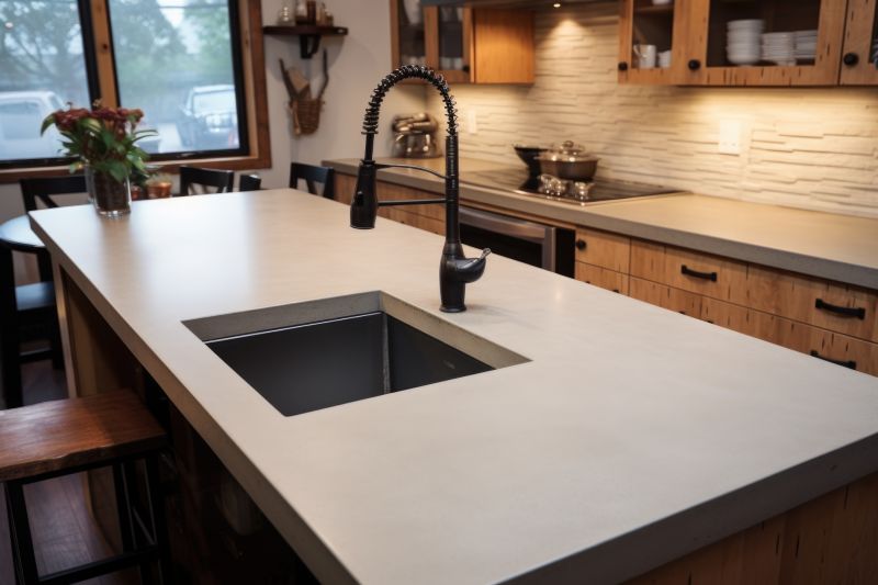 Cement Countertop Installation